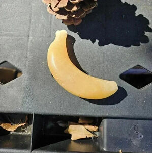 🔮 Orange Calcite Natural Crystal Banana Stone Carving Figure